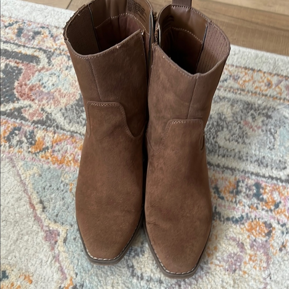 Universal Thread Brown Ankle Booties Suede